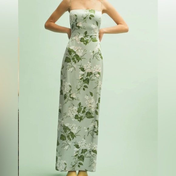 Reformation Dresses Reformation Frankie Silk Dress In Tea Garden